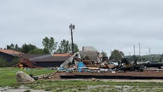 Damage from suspected EF1 tornado that hit Grand Rapids area in northern Kent County [upl. by Nolyarb]