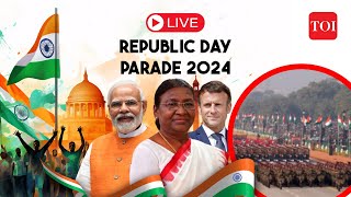 LIVE Republic Day Parade 2024  PM Modi President Murmu Macron join Republic Day Celebrations [upl. by Cobbie]