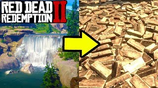 HIDDEN WATERFALL GOLD MINE EASY MONEY IN RED DEAD REDEMPTION 2 [upl. by Adnovahs]