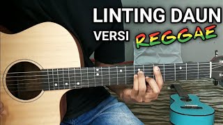 Tutorial Gitar Reggae  LINTING DAUN Gampang buat pemula [upl. by Llerrad215]