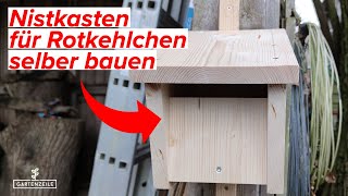 DIY HalbhöhlenNistkasten bauen für Rotkehlchen Zaunkönig Hausrotschwanz  So einfach gehts [upl. by Ynamrej350]