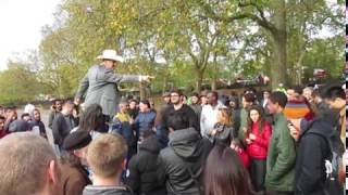 Speakers corner London christian cowboy preacher [upl. by Namajneb]