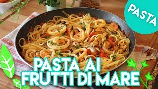 Pasta ai Frutti di Mare Ricetta Pesce Cotto Giustoricetteflash [upl. by Viola946]