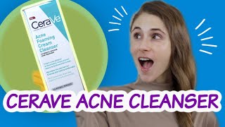 CERAVE ACNE FOAMING CREAM CLEANSER REVIEW DR DRAY [upl. by Gnihc]