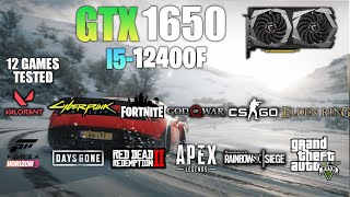 GTX 1650  i5 12400F  Test in 12 Games  GTX 1650 GAMING [upl. by Kcajyllib]