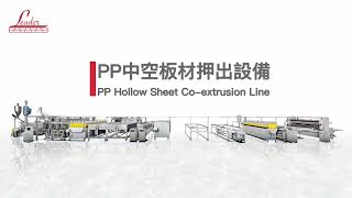 PP中空板押出生產線設備PP Hollow Profile Sheet Extrusion Line [upl. by Anehs]