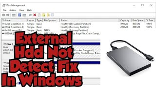 How To Fix External Hard disk not Detect in Windows Very Easy Method Repair External HDD  Fix Error [upl. by Siuraj956]