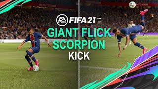 FIFA 21 GIANT LACES FLICK UP to SCORPION KICK Tutorial  PS4 amp Xbox [upl. by Pederson484]