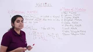 Class 12th – Diagonal Matrix  Matrices  Tutorials Point [upl. by Siravaj829]