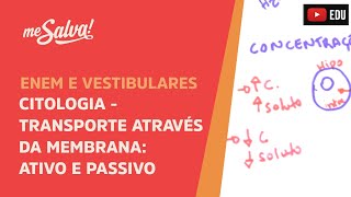 Me Salva CIT14  Citologia  Transporte através da membrana Ativo e passivo [upl. by Asertal960]