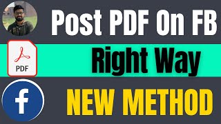 How to post a pdf on facebook right way 2024 [upl. by Katzman]