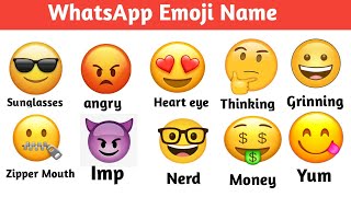 WhatsApp Emoji Name with pictures । Emoji meaning in English 🤯🤯 emoji englishgrammar [upl. by Enawtna]