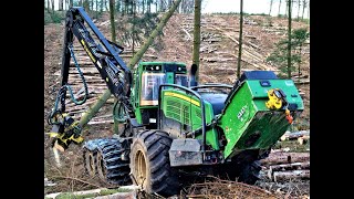 🌲PowerDeere • 1470G im Starkholz • Forstbetrieb Schätzle • 1 • Harvester im Einsatz • No Limits🌲 [upl. by Orlantha]