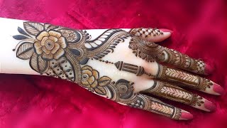 Stylish Back hand mehndi design  Mehndi designs Semi bridal  mehandi  mehndi ke design  mehendi [upl. by Elleivad]