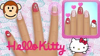 Decoración de uñas Hello Kitty  Hello Kitty nail art [upl. by Fatimah864]