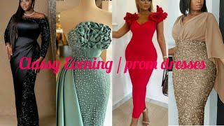 Top best dinner gown styles for ladies  Evening dresses 2023 sequins styles for prom dressesSatin [upl. by Hgielrac]