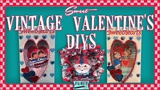 Sweet Vintage Valentine DIYS  Mini Photoshop Tutorial too [upl. by Eadmund]