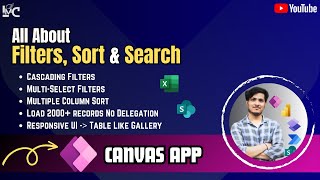 Load 2000 Records Filter Search amp Sort Data in One Canvas App Tutorial [upl. by Paderna]