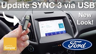 How To Update Ford SYNC 3 via USB  34 Update  New Look [upl. by Hutton]