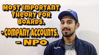 Most important theory for boards  NPO  Company accounts  Class  12 [upl. by Annala]