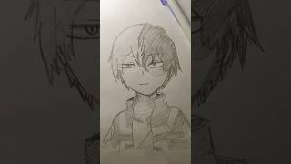 Drawing anime character everyday for 30 days Sketching Todoroki Day 9 [upl. by Gabler402]