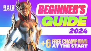 ❗NEW ❗Raid Shadow Legends Beginners Guide 2024 💥 Starting Guide  6 FREE Champs amp Beginner PACK💥 [upl. by Hnad]