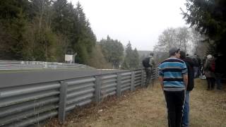 Carfreitag 06042012 Unfall Eiskurve Nürburgring Nordschleife Überschlag [upl. by Atik918]