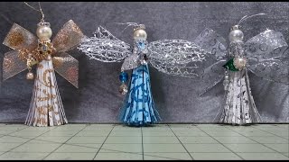 DIYSweet Easy amp Beautiful Paper Tassel Angel Ornaments [upl. by Annoid]