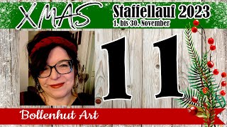 staffellaufxmas2023 ❤️ DIE UMWANDLUNG EINER SCHREIBTISCHUNTERLAGE ‼️ BOLLENHUT ART [upl. by Leshia]