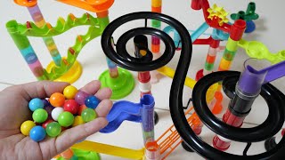 Marble run race ASMR ☆ Colorful course amp rolling long course [upl. by Orbadiah]