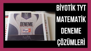 BİYOTİK TYT 20232024 MATEMATİK DENEME ÖSYM AYARINDA deneme çözümleri  Matematik deneme Çözümleri [upl. by Snapp]