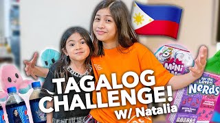 TAGALOG CHALLENGE with NATALIA  magaling magaling hahaha  Chelseah Hilary [upl. by Noyr]