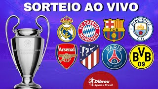 SORTEIO AO VIVO CHAMPIONS LEAGUE QUARTAS DE FINAL 232024 [upl. by Ytsrik955]