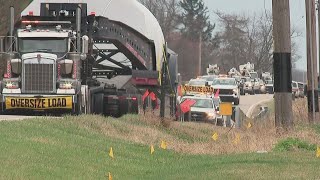 Spectators amazed by super load moving through central Ohio [upl. by Sidnarb66]