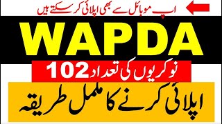 How to Apply Wapda Jobs 2022 Application Form  WAPDA Jobs 2022 [upl. by Fan599]