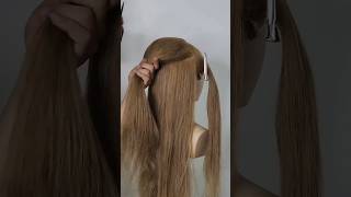 Stylish hair look for engagement party hairstyle series look trendingshorts youtubeshort [upl. by Brinna]