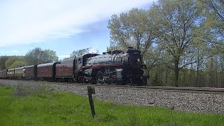 CP 2816 Steam Passenger Train At Portage Wisconsin with steaming into east yard 05052024 [upl. by Kalina]