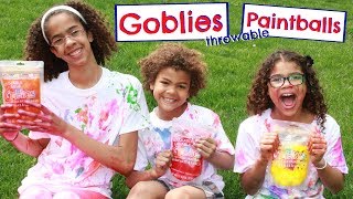 WE TRIED OUT GOBLIES THROWABLE PAINTBALLS [upl. by Sibby74]