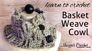 Basket Weave Cowl Free Crochet Pattern [upl. by Areikahs]