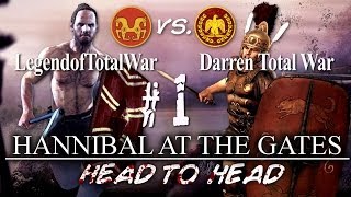 Total War Rome II Hannibal at the Gates Head to Head  Arevaci vs Rome  Part 1 [upl. by Messing]