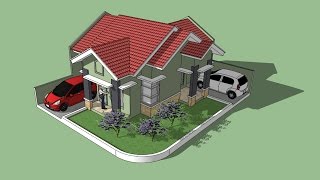 Sketchup house design for beginner [upl. by Neeka959]