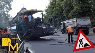 Paving road with modern machinery Vögele Super 19003 paver⚠️ Asphalt Machine Road Construction ♨️👷🚧 [upl. by Gerrie]