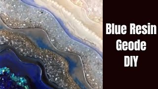 7 DIY Tutorial Blue Resin Geode [upl. by Dublin]