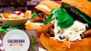 Receta Cemita poblana  Cocineros Mexicanos [upl. by Flann]