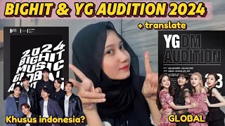 CARA APPLY YG GLOBAL amp BIGHIT AUDITION KHUSUS INDONESIA 2024 [upl. by Muscolo]