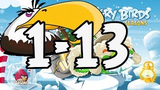 Angry Birds Seasons  113  Arctic Eggspedition  100 Mighty Eagle Walkthrough [upl. by Nert]