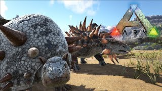 Ark Survival Evolved  Taming a Doedicurus amp Ankylosaurus ARK RAGNAROK MAP [upl. by Nosdrahcir]