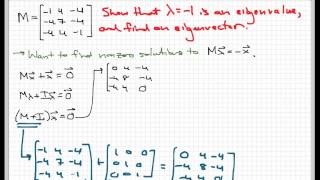 Eigenvectors of a 3x3 matrix [upl. by Onirotciv806]