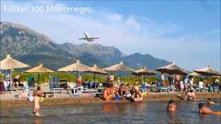 Various take offs filmed from the beach at Tivat Airport TIVLYTV Montenegro [upl. by Clarey669]