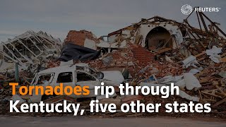 Tornadoes rip through Kentucky five other states [upl. by Oneladgam]